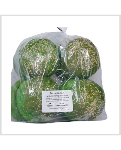 Pan de hamburguesa Verde 8 unid x 90 g