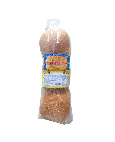 Black hamburger bun 8 units x 90 g